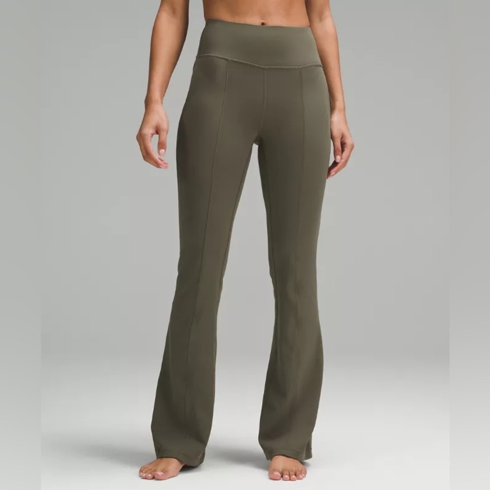 Lululemon Athletica olive green flared pant